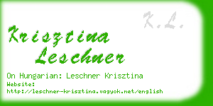 krisztina leschner business card